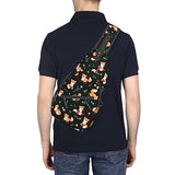 qyopvli Fox Sling Bag Crossbody Backpack Hiking Travel Daypack Chest Bag Lightweight Shoulder Bag For Women Men
