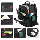 Z-MGKISS Extra Large Travel Backpack With 52L Capacity, Long-Term Durability TSA Backpack, Anti-Theft 17.3" Big Business Laptop Backpack for Men&Women, Water Resistant College Rucksack Bag, Black
