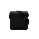 Lacoste Men's Classic Flap Crossbody Bag, Black Flap, One Size