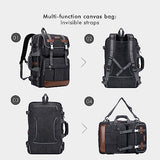 WITZMAN Canvas Backpack Large Carry On Travel Backpack Fit 18 inch Laptop for Men Women Sling Bag Convertible Crossbody Vintage Chest Bag