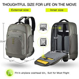 Heliar Rolling Backpack with Wheels | Wheeled Roller Backpack for Business & Travel, Adjustable 13-18 Inch Laptop Backpack with Laptop Compartment & Carry-On Design