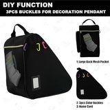 HEXIFUL Skate Bag for Ice, Inline, Roller & Quad Skates - Kids & Adults (Black/Gold)