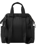 Skip Hop Diaper Bag Backpack: Mainframe Large Capacity Wide Open Structure with Changing Pad & Stroller Attachement, Black with Gold Trim