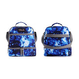 Tilami Lunch Bags Insulated Adjustable Strap Zipper, Two Compartments Cooler Bags, Bento Bags for Kids Toddlers (Blue)