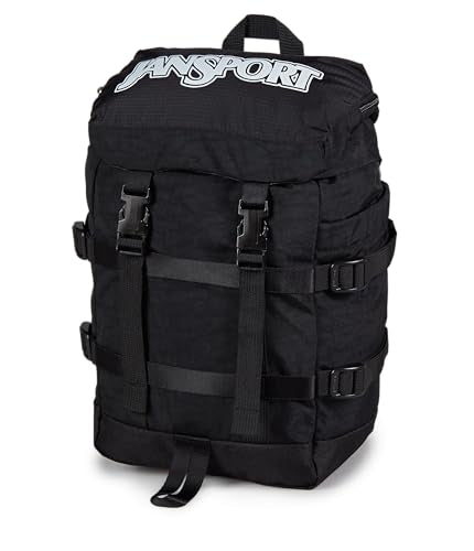 JanSport Mini Skip Pack – Compact Backpack with Main Compartment, Side Water Bottle Pocket, and Zippered Accessory Pocket, Black
