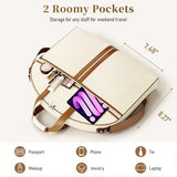 MISSLO Carry on Garment Bags for Travel for Women 56" Foldable Dress Bag with Large Pockets Bag Suit Luggage Garment Bag with Shoulder Strap for Business, Wedding, Hanging Clothes, Beige
