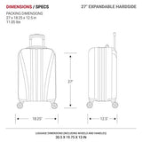 SwissGear 7585 Hardside Expandable Luggage with Spinner Wheels, Silver, Checked-Large 28-Inch