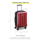 DELSEY PARIS Helium Aero Hardside Expandable Luggage with Spinner Wheels, Brick Red, 3-Piece Set (19/24/28)