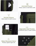 VASCHY School Backpack,Two Compartments Daypack Bookbag Schoolbag for High School Teen Boy Girls/College/Work/Men Bi-color