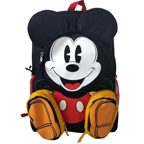 Disney Mickey Mouse Backpack Front Body 16" with 3-Zipper Pockets