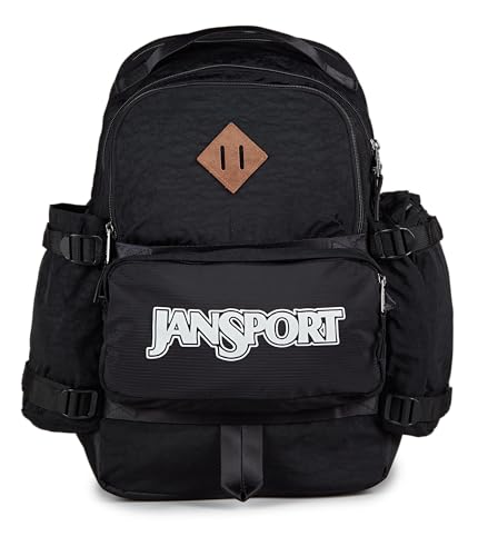 JanSport Seattle Pack – Durable Backpack with Main Compartment, Dual Water Bottle Pockets, Lined Laptop Sleeve, Black