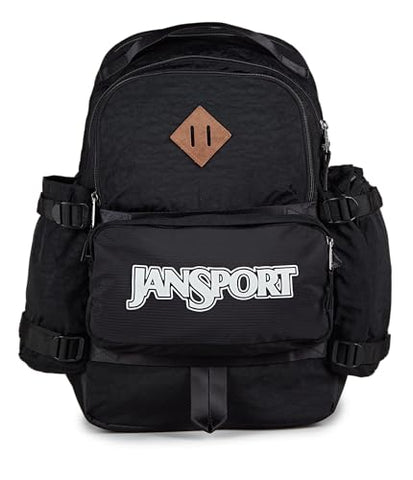 JanSport Seattle Pack – Durable Backpack with Main Compartment, Dual Water Bottle Pockets, Lined Laptop Sleeve, Black