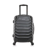 InUSA ENDURANCE Luggage with Spinner Wheels | Durable Lightweight Hardshell Suitcase, Spacious Travel Bag with Handle and Trolley | 20-Inch Carry On Small Luggage | Black