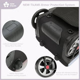 NEW TILAMI 20" Rolling Backpack for Teens Adults, Climbing Stairs Waterproof Backpack with Wheels for School Business Trave Camping with Laptop Compartment, Fit 17 Inch Laptop, Pink Blue Doodle