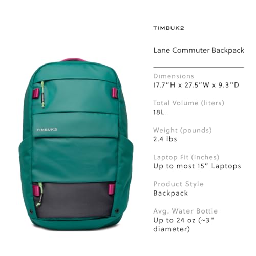 Timbuk2 Lane Commuter Laptop Backpack, Verdigris Pop
