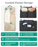 BAGSMART Large Garment Bags for Travel, Carry on Garment Bags for Hanging Clothes, Travel Suit Bag for Shirts Dresses Coats, Beige