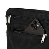 Baggallini Securtex Anti-Theft Large Crossbody 10"x10" Travel Purse with RFID, Locking Zippers & Cut-Resistant Strap