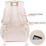 Bluboon Backpacks for School Girls Backpack Kids Bookbag Cute Backpack 8-12 School Supplies (Beige)