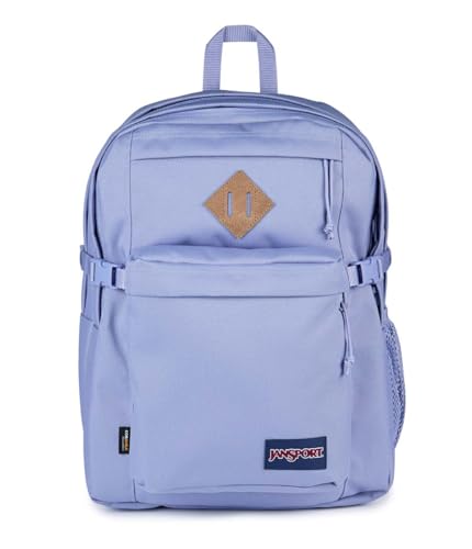 JanSport Main Campus FX Backpack - Travel or Work Bag w 15-Inch Laptop Pack with Leather Trim, Lavender Ash