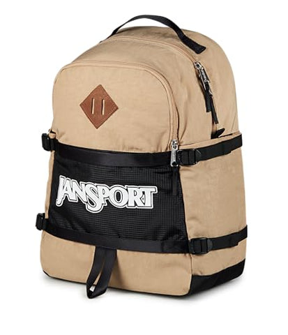 JanSport Small Seattle Pack – Compact Backpack with Main Compartment, Dual Water Bottle Pockets, and Padded Sleeve for 15-Inch Laptop, Travertine