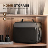 HOMEAL Smell Proof Bag with Lock, 11x8.5x5.2 Inch Large Odorless Storage Case with 6 Dividers, Containers and Rolling Tray Included, Travel Stash Kit for Men - Black