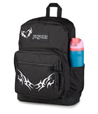 JanSport Right Pack Expressions Backpack – 15-inch Padded Laptop Compartment, Water Bottle Pocket, Utility Pocket with Flap, Cyber Sigil Black/Cream/Black