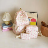 Cute Coquette Bow Backpack for Girls 3 Piece Set Laptop Daypack