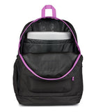 JanSport Cross Town Plus Backpack - Large Main Compartment, Side Water Bottle Pocket, 15-Inch Padded Laptop Sleeve - Color Blocked - Black