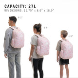 adidas Kids Affiliate Backpack – School Bag for Girls and Boys, 27L, Bow Print Pink Tint/Pink Tint, OSFA