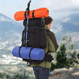 IX INOXTO 85L Lightweight Internal Frame Hiking Backpack for Men Women, Waterproof Travel Camping Backpack with Rain Cover (Black)