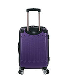 Rockland London Hardside Spinner Wheel Luggage, Purple, 3-Piece Set (20/24/28)