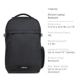 Timbuk2 Division Laptop Backpack Deluxe, Eco Black Deluxe