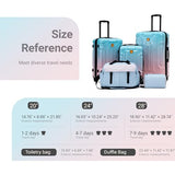 Rosamo 5 Piece Hardshell Suitcase Set, 20/24/28" Expandable Luggage Set with Matching Travel Bags, 22x14x9 Airline Approved Carry On, TSA Lock, Spinner Wheels, ABS+PC (Beige)