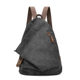 Vintage Canvas Backpack Crossbody Rucksack Outdoor Daypack for Men Women