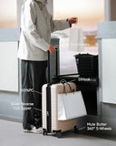 LUGGEX Airline Approved Carry On Luggage, Expandable Hard Shell, Blue, 20"