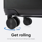 OLIXIS 28 Inch Luggage, Hardside Checked Suitcase with Spinner Wheels, Lightweight ABS Hard Shell Travel Luggage, TSA Approved Lock, Expandable Large Suitcase for Business & Travel–Black