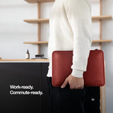 Incase ICON Sleeve with Woolenex - MacBook Air 13 inch M1, 2020, 2019, 2018 & MacBook Pro 13 inch 2019, 2018, 2017, 2016 Case - Fitted MacBook Case, Laptop Sleeve, Hard Cover, Durable (Red Clay)