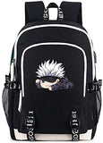 Roffatide Anime Gojo Satoru Laptop Backpack with USB Charging Port & Headphone Port