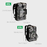 COR Surf Waterproof Dry Bag Backpack with Padded Laptop Sleeve 25L & 40L Heavy Duty, Roll-Top Pack (Camo, 25L)