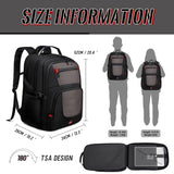 JARWAM Laptop Backpack for Men Women, Large TSA Friendly Travel Backpack Fits 17.3 Inch Laptop, 45L Carry On Airline Approved Computer Bag for Business Work College, Grey