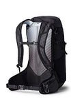 Gregory Miko 30L Unisex Day Hiking Backpack, Ventilated Backpanel, Built-In Hydration Attachment for Water Bladder (Reservoir Not Included), One Size Fits All, Optic Black