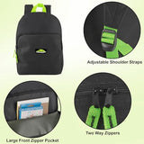 Trail maker 15 Inch Backpack for Kids, Preschool, Elementary & Middle School Students – Spacious Bookbag with Large Front Pocket, Adjustable Straps, Fits up to 13 Inch Laptop (Black Neon)