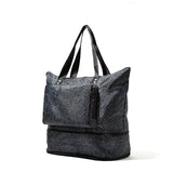 Baggallini Women's Carryall Expandable Packable Tote, Midnight Blossom