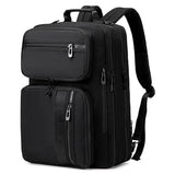 HUAETING 3 in 1 Laptop Bag for Men 17.3 Inch Laptop Backpack Computer Bag for Business/Work/Travel Convertible Backpack Messenger Shoulder Bag for Men Women Black