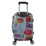 World Traveler Dejuno Parisian Landmarks 3-Piece Polycarbonate Expandable Spinner Luggage Set