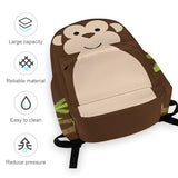 Fiwsuyr Monkey Backpack for Boys Kids Girls School Bag 16 Inch Cartoon Monkey Bookbag Travel Backpack, Casual Commuter Backpack