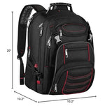 SINVICKO 18.4 Laptop Backpack for Men, Extra Large Gaming Backbag, TSA Friendly Big Capacity Heavy Duty Travel Computer Bag RFID Anti-theft Pocket Backbag,21.2 * 15.5 * 11.5inch Red