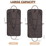 Carry On Garment Bag for Business Travel S-ZONE Canvas Leather Men Suit Cover