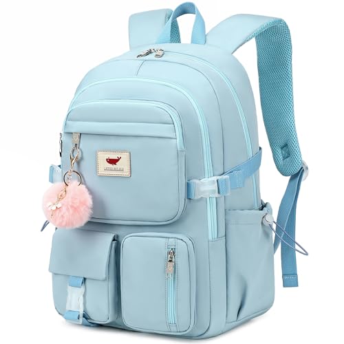 Laptop Backpack 15.6 Inch Kids Elementary Middle High School Bag College Backpacks Anti Theft Travel Back Pack Large Bookbags for Teens Girls Women Students (Blue)