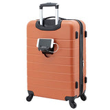 Wrangler Smart Spinner Hardside Luggage, 3 Piece Set, Burnt Orange